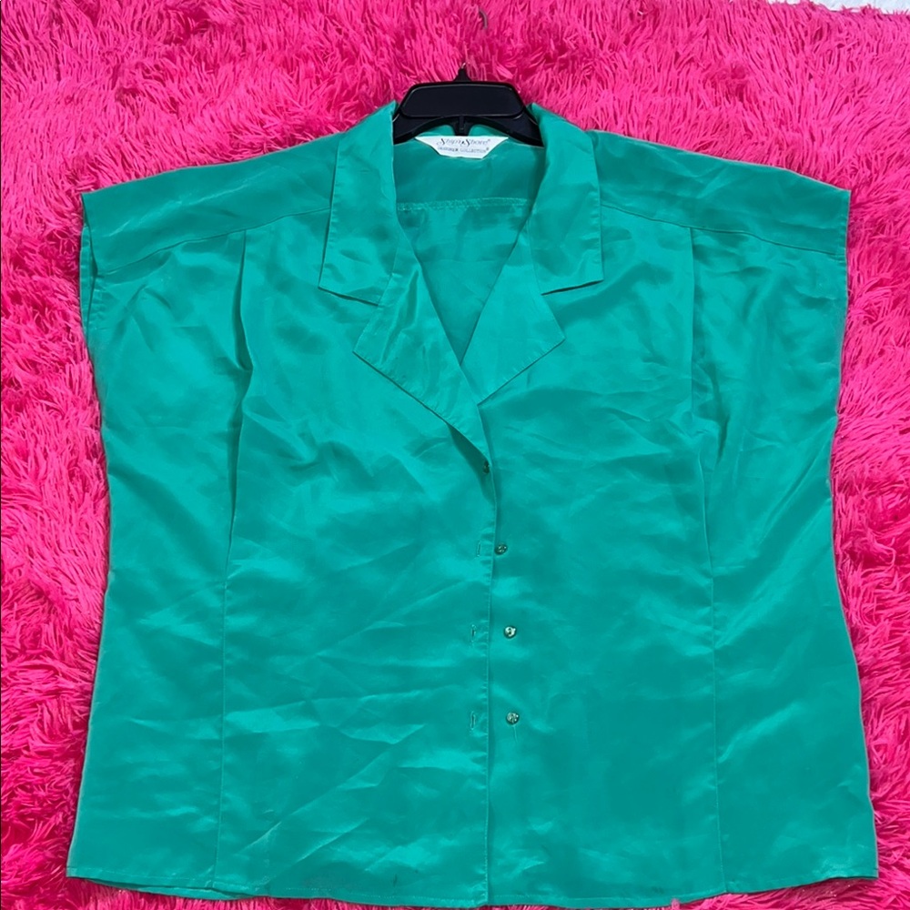 Chic Turquoise Blouse for Women